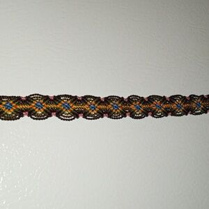 Colorful Woven Bracelet with Intricate Design